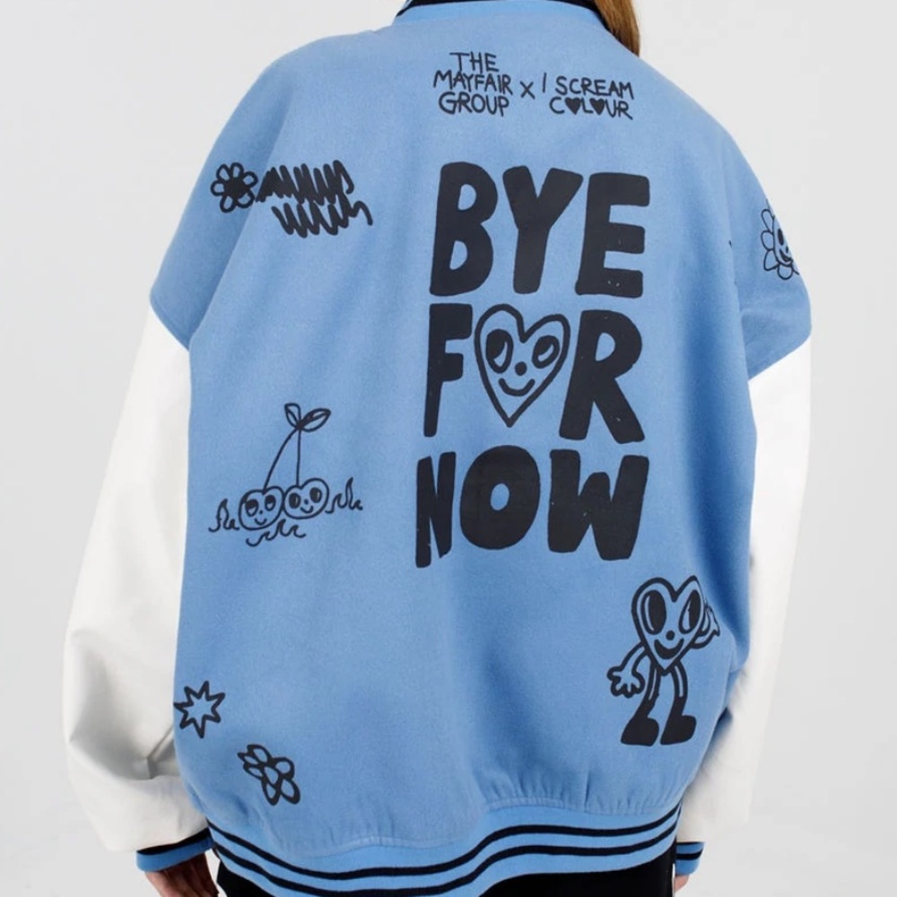 Mayfair x @iscreamcolour Bye For Now Sky Bomber Jacket